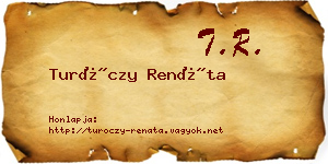 Turóczy Renáta névjegykártya