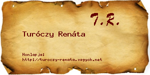 Turóczy Renáta névjegykártya